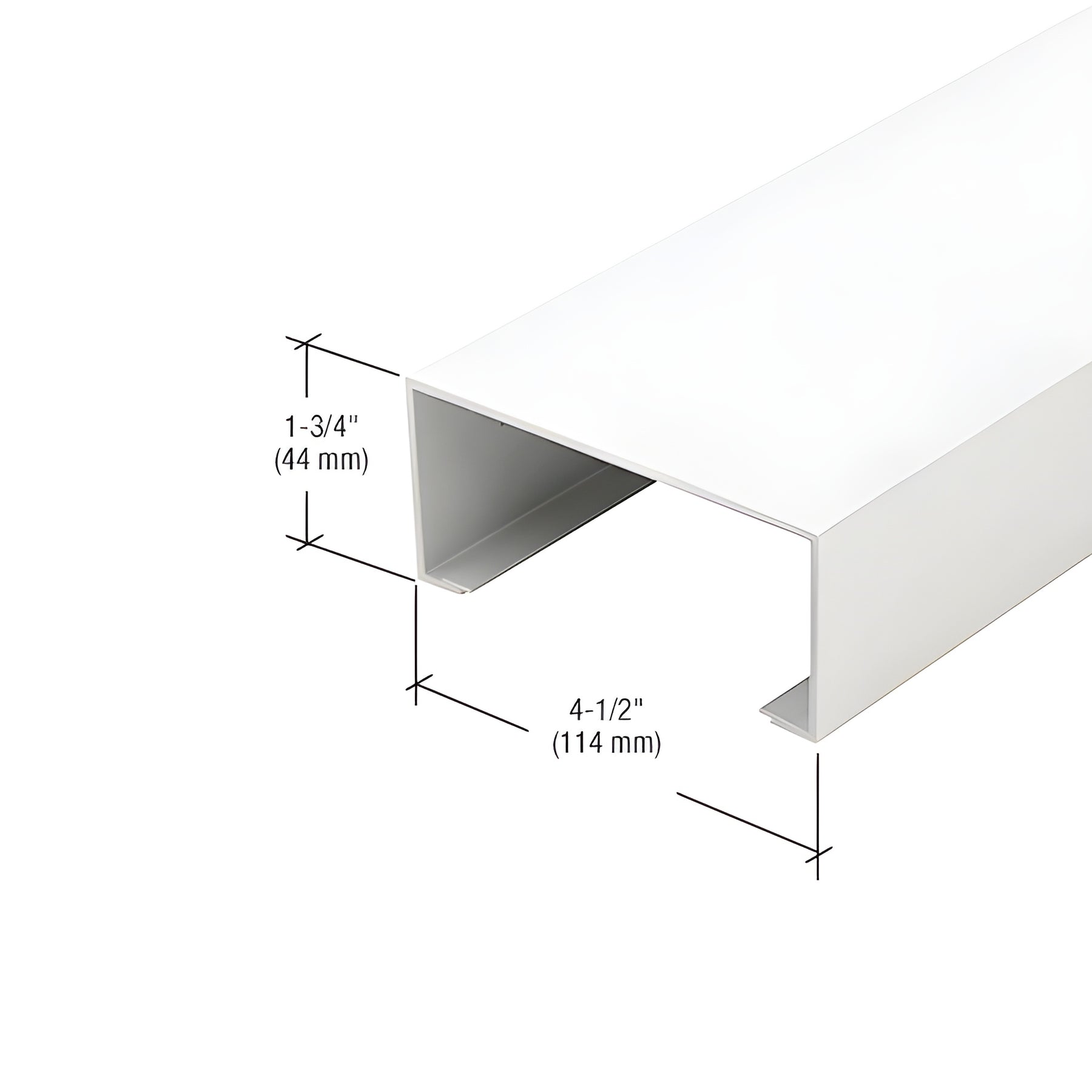 CRL-U.S. Aluminum Center Hung Door Jamb, White KYNAR® Paint - 24'-2"