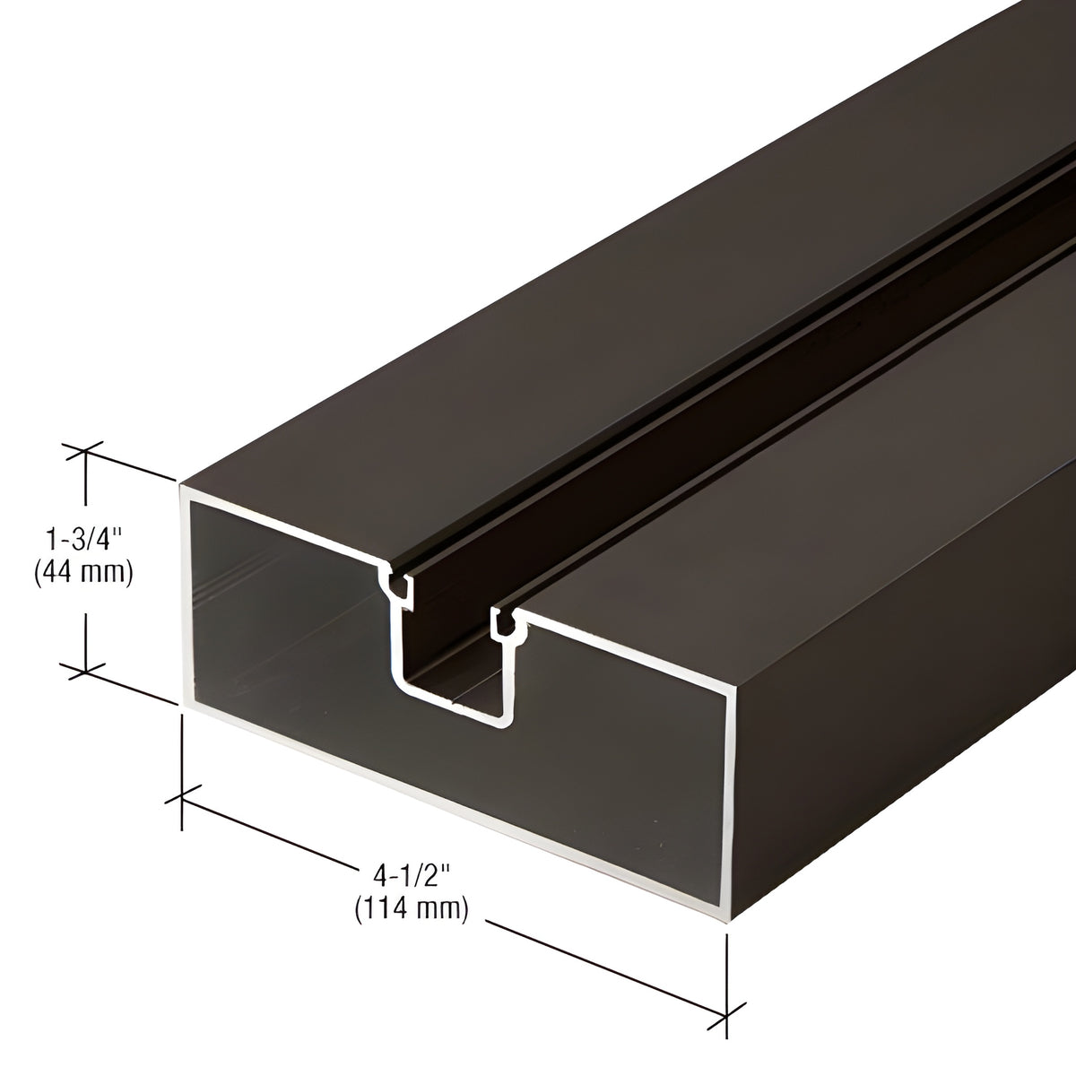 CRL-U.S. Aluminum Center Hung Hollow Door Jamb, Bronze Black Anodized - 21'-8"