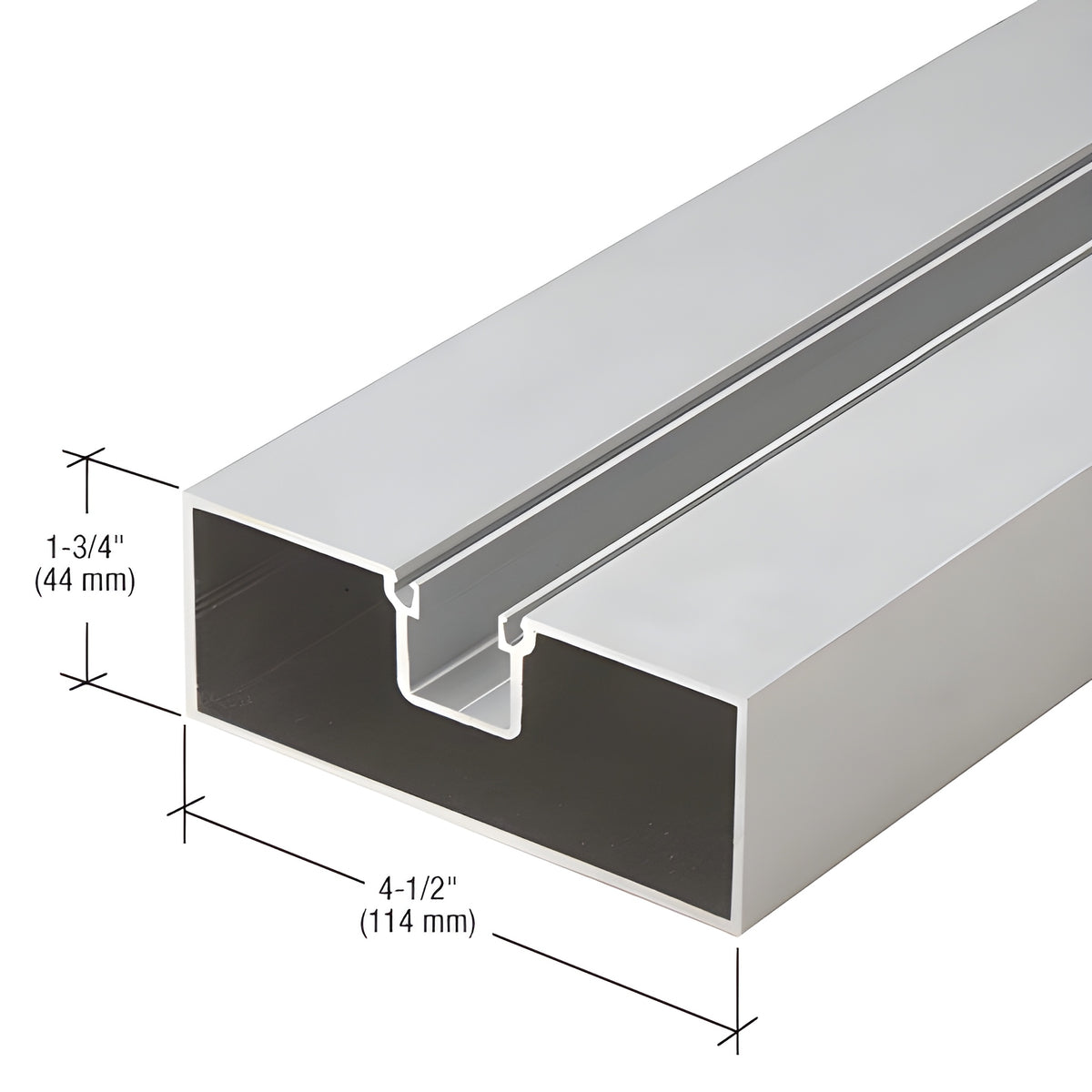 CRL-U.S. Aluminum Center Hung Hollow Door Jamb, Clear Anodized - 24'-2"