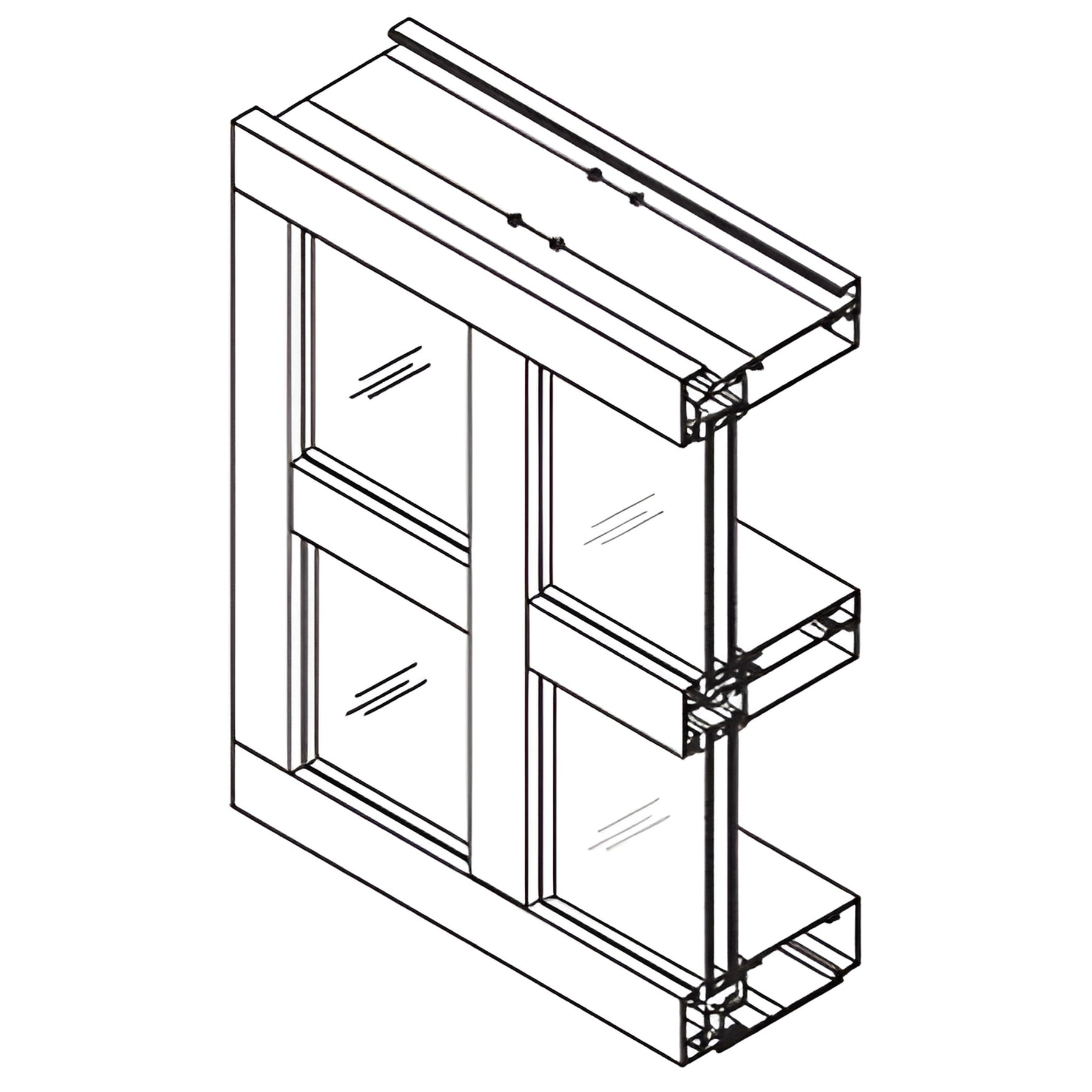 CRL-U.S. Aluminum Class I Bronze Anodized 1" Glazing Thermally Improved Jamb 2-1/4" x 4-1/2"