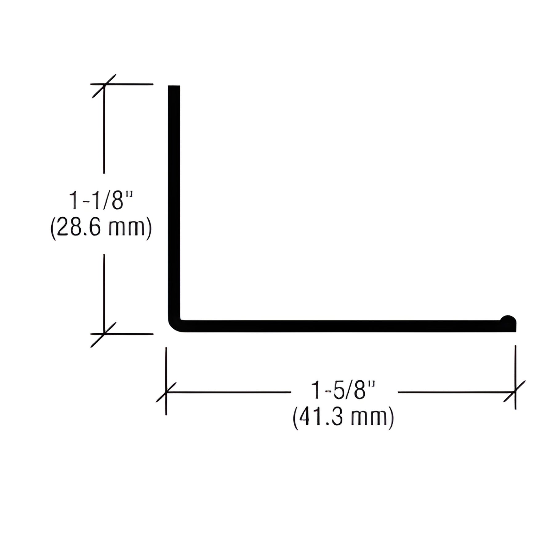 CRL-U.S. Aluminum Class I Bronze Anodized Molding, 1-5/8" x 1-1/8" - 21'-2"