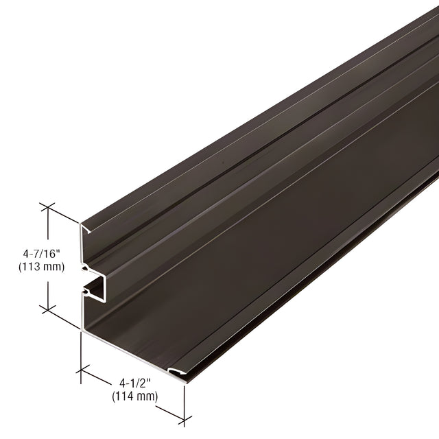 CRL-U.S. Aluminum Class I Bronze Black Anodized Single Pocket Corner Post Half Section - 24'-2"