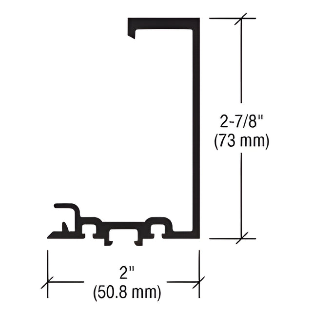 CRL-U.S. Aluminum Clear Anodized 2-7/8" Structural Silicone Glazed Split Mullion Female - 24'-2"