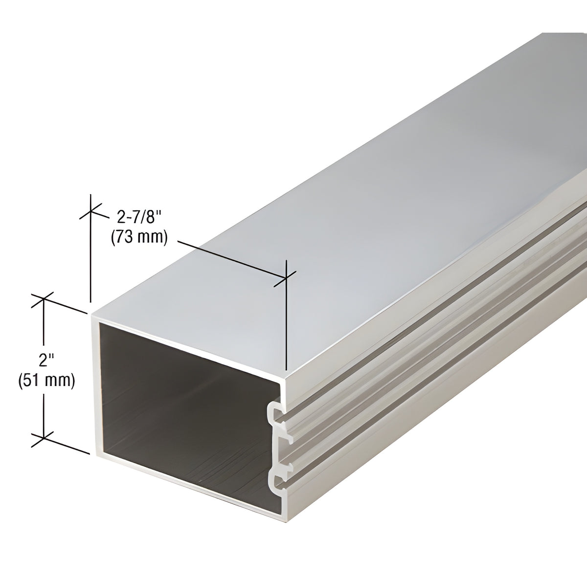 CRL-U.S. Aluminum Clear Anodized 2-7/8" Structural Silicone Glazed Vertical Mullion - 24'-2"