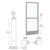 CRL-U.S. Aluminum Clear Anodized 250 Series Narrow Stile Inactive Leaf of Pair 3'0 x 7'0 Offset Hung with Pivots for Surface Mount Closer Complete Panic Door for 1" Glass with Standard Panic and 9-1/2" Bottom Rail