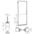 CRL-U.S. Aluminum Clear Anodized 250 Series Narrow Stile Inactive Leaf of Pair 3'0 x 7'0 Offset Hung with Butt Hinges for Surf Mount Closer Complete Door for 1" Glass with Standard MS Lock and Bottom Rail