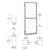 CRL-U.S. Aluminum Clear Anodized 250 Series Narrow Stile Inactive Leaf of Pair 3'0 x 7'0 Offset Hung with Butt Hinges for Surf Mount Closer Complete Panic Door for 1" Glass with Standard MS Lock and Bottom Rail