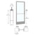CRL-U.S. Aluminum Clear Anodized 250 Series Narrow Stile Inactive Leaf of Pair 3'0 x 7'0 Offset Hung with Pivots for Surf Mount Closer Complete Door for 1" Glass with Standard MS Lock, 7-1/2" Standard Bottom Rail