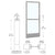 CRL-U.S. Aluminum Clear Anodized 250 Series Narrow Stile (LHR) HLSO Single 3'0 x 7'0 Offset Hung with Pivots for Surf Mount Closer Complete Panic Door for 1" Glass with Standard Panic and 9-1/2" Bottom Rail
