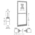 CRL-U.S. Aluminum Clear Anodized 250 Series Narrow Stile (LHR) HLSO Single 3'0 x 7'0 Offset Hung with Pivots for Surf Mount Closer Complete Panic Door for 1" Glass with Standard MS Lock and Bottom Rail