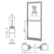 CRL-U.S. Aluminum Clear Anodized 250 Series Narrow Stile (RHR) HRSO Single 3'0 x 7'0 Offset Hung with Pivots for Surf Mount Closer Complete Panic Door for 1" Glass with Standard MS Lock and Bottom Rail