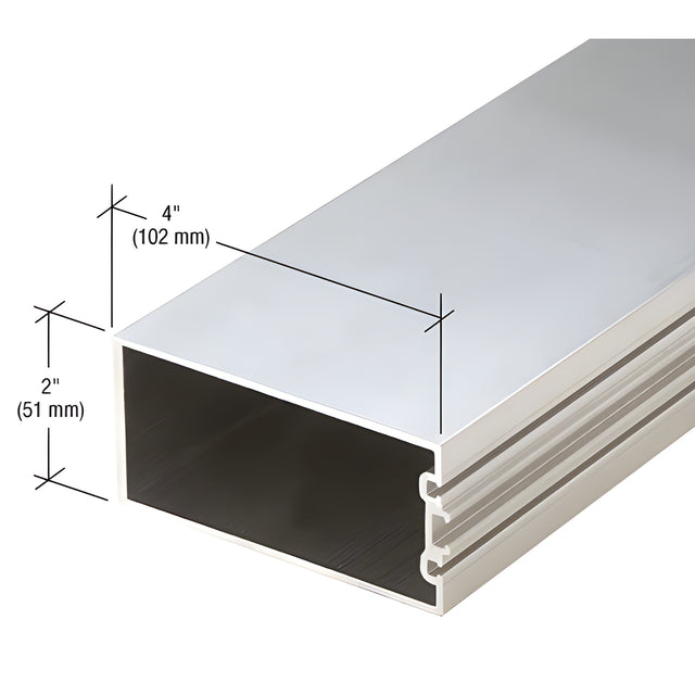 CRL-U.S. Aluminum Clear Anodized 4" Structural Silicone Glazed Vertical Mullion - 24'-2"