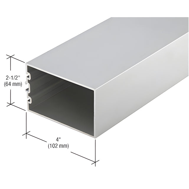 CRL-U.S. Aluminum Clear Anodized 4" Structural Silicone Glazed Vertical Mullion - 24'-2"