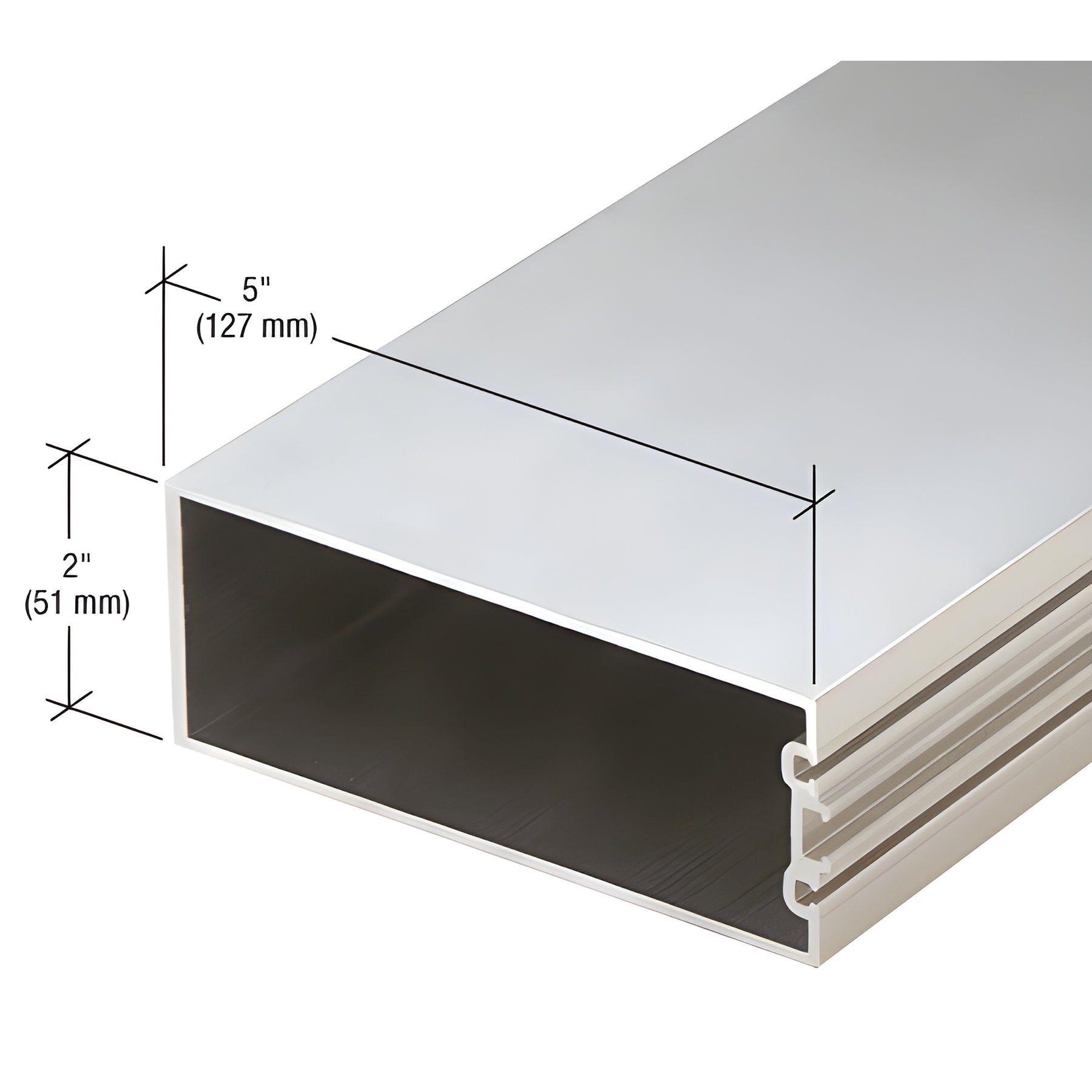 CRL-U.S. Aluminum Clear Anodized 5" Structural Silicone Glazed Vertical Mullion - 24'-2"