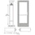 CRL-U.S. Aluminum Clear Anodized 550 Series Wide Stile Inactive Leaf of Pair 3'0 x 7'0 Offset Hung with Pivots for Surf Mount Closer Complete ADA Door for 1" Glass with Lock Indicator, Cylinder Guard