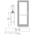 CRL-U.S. Aluminum Clear Anodized 550 Series Wide Stile (LHR) HLSO Single 3'0 x 7'0 Offset Hung with Pivots for Surf Mount Closer Complete Door for 1" Glass with Standard MS Lock and Bottom Rail