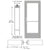 CRL-U.S. Aluminum Clear Anodized 550 Series Wide Stile (RHR) HRSO Single 3'0 x 7'0 Offset Hung with Pivots for Surf Mount Closer Complete ADA Door for 1" Glass with Lock Indicator, Cylinder Guard