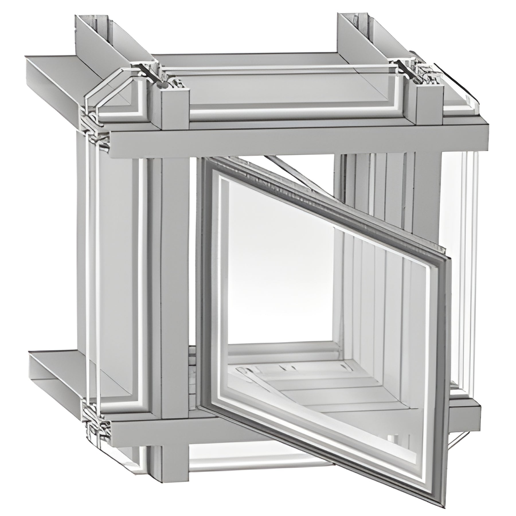 CRL-U.S. Aluminum Clear Anodized 7500 Series Out-Swing Casement Window