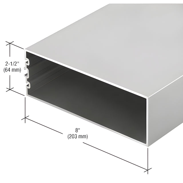 CRL-U.S. Aluminum Clear Anodized 8" Structural Silicone Glazed Vertical Mullion - 24'-2"