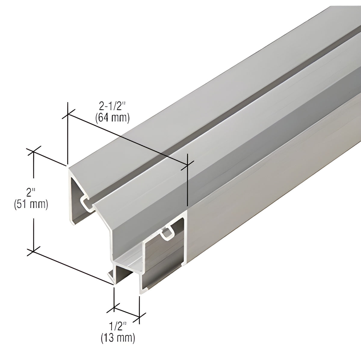 CRL-U.S. Aluminum Clear Anodized 90 Degree Structural Silicone Inside Corner Adaptor - 24'-2"