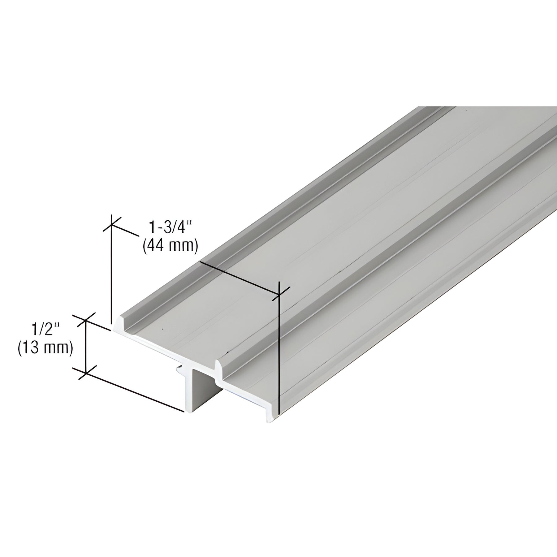 CRL-U.S. Aluminum Clear Anodized Class 1 IG500 Door Stop Insert - 21'-2"