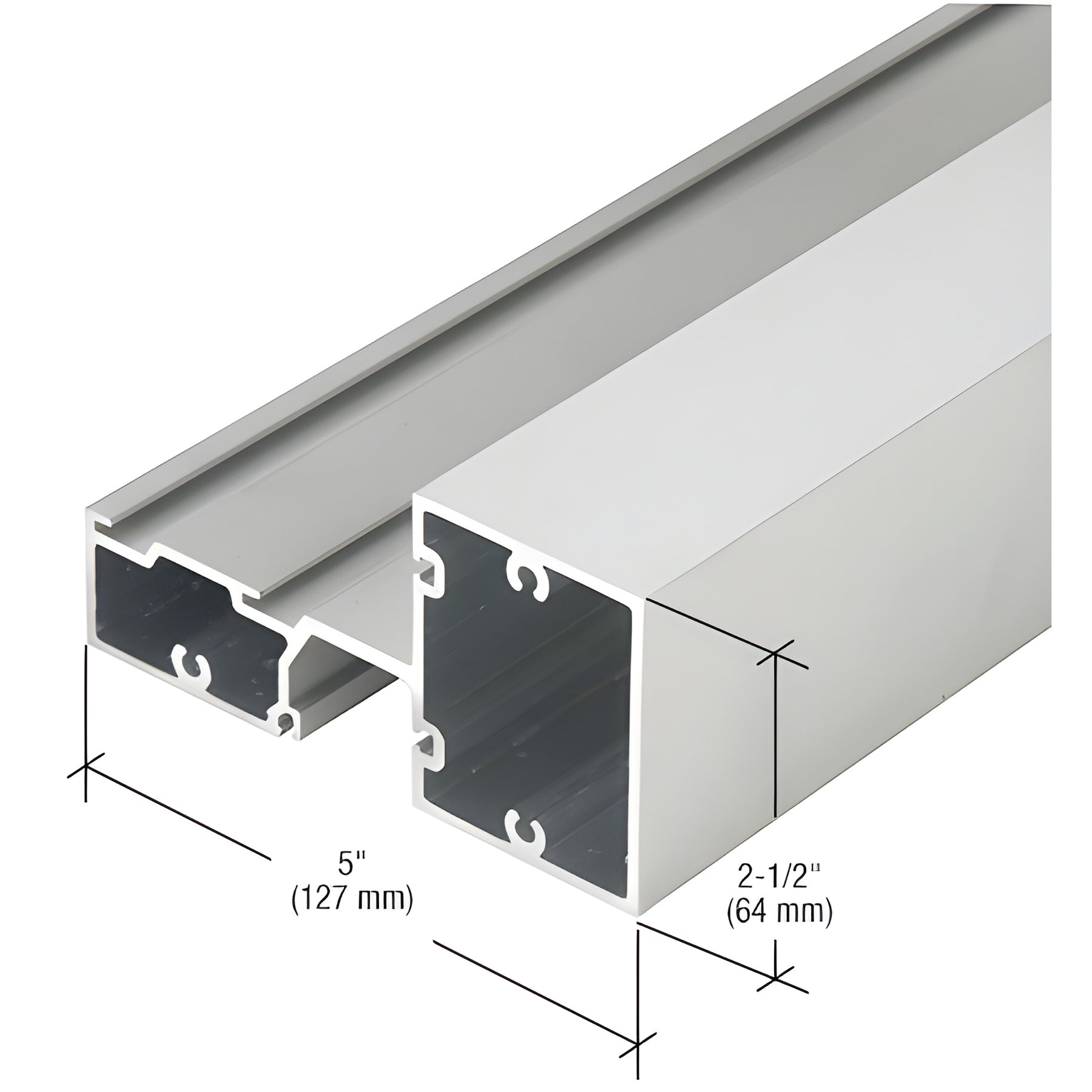 CRL-U.S. Aluminum Clear Anodized Class 1 Intermediate Horizontal Mullion - 24'-2"