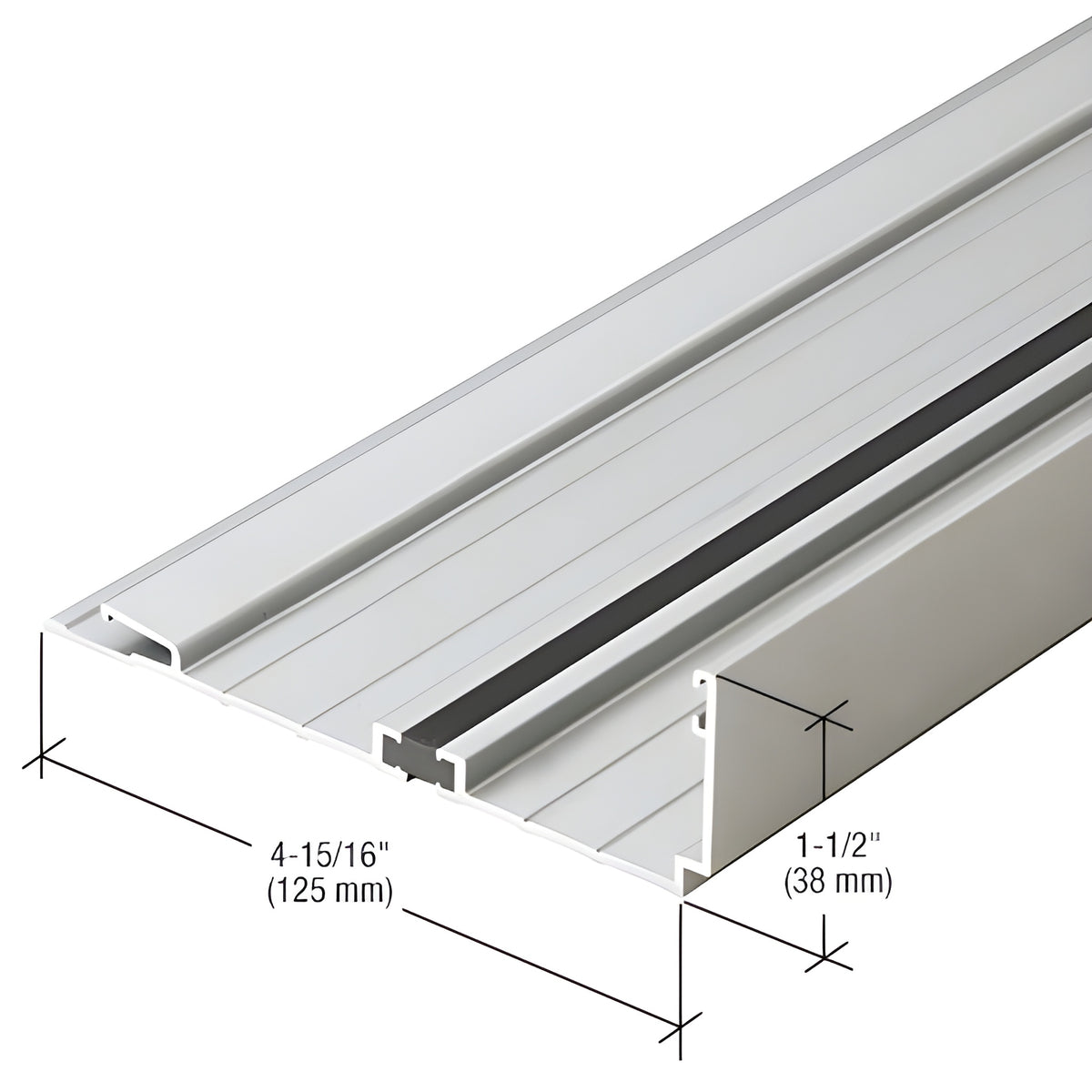 CRL-U.S. Aluminum Clear Anodized Compensating Head/Jamb Channel, Thermally Improved - 24'-2"