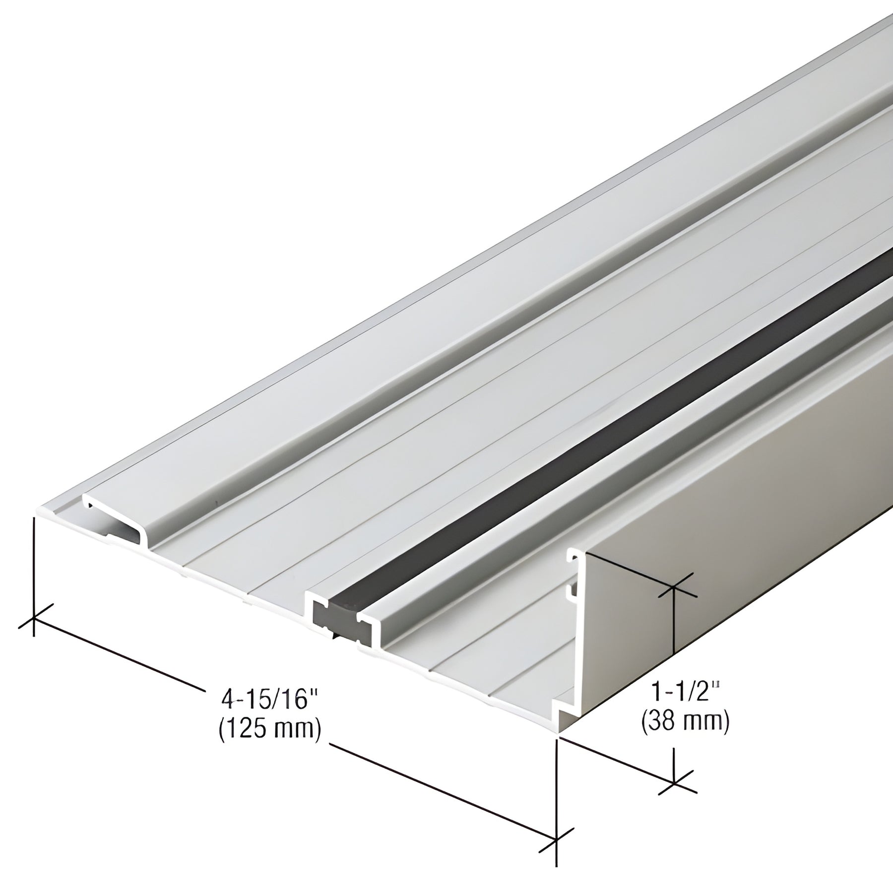CRL-U.S. Aluminum Clear Anodized Compensating Head/Jamb Channel, Thermally Improved - 24'-2"