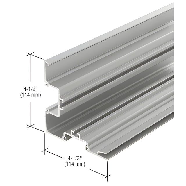 CRL-U.S. Aluminum Clear Anodized Double Pocket Corner Post Half Section - 24'-2