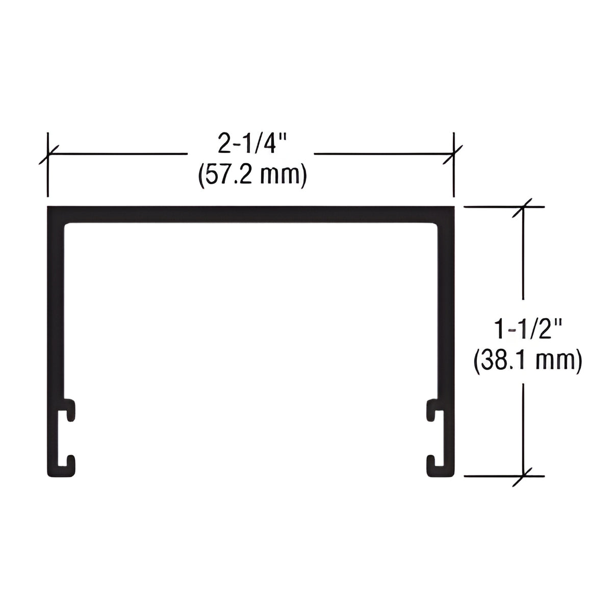 CRL-U.S. Aluminum Clear Anodized Head/Jamb - 24'-2"