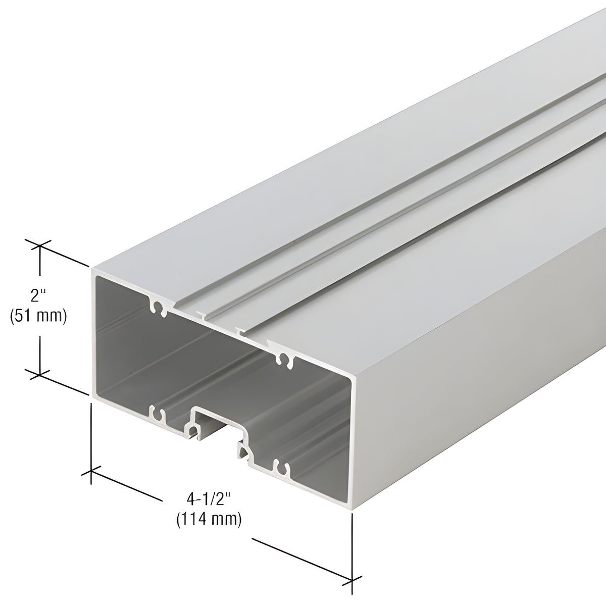 CRL-U.S. Aluminum Clear Anodized Hollow Door Header - 21'-4"