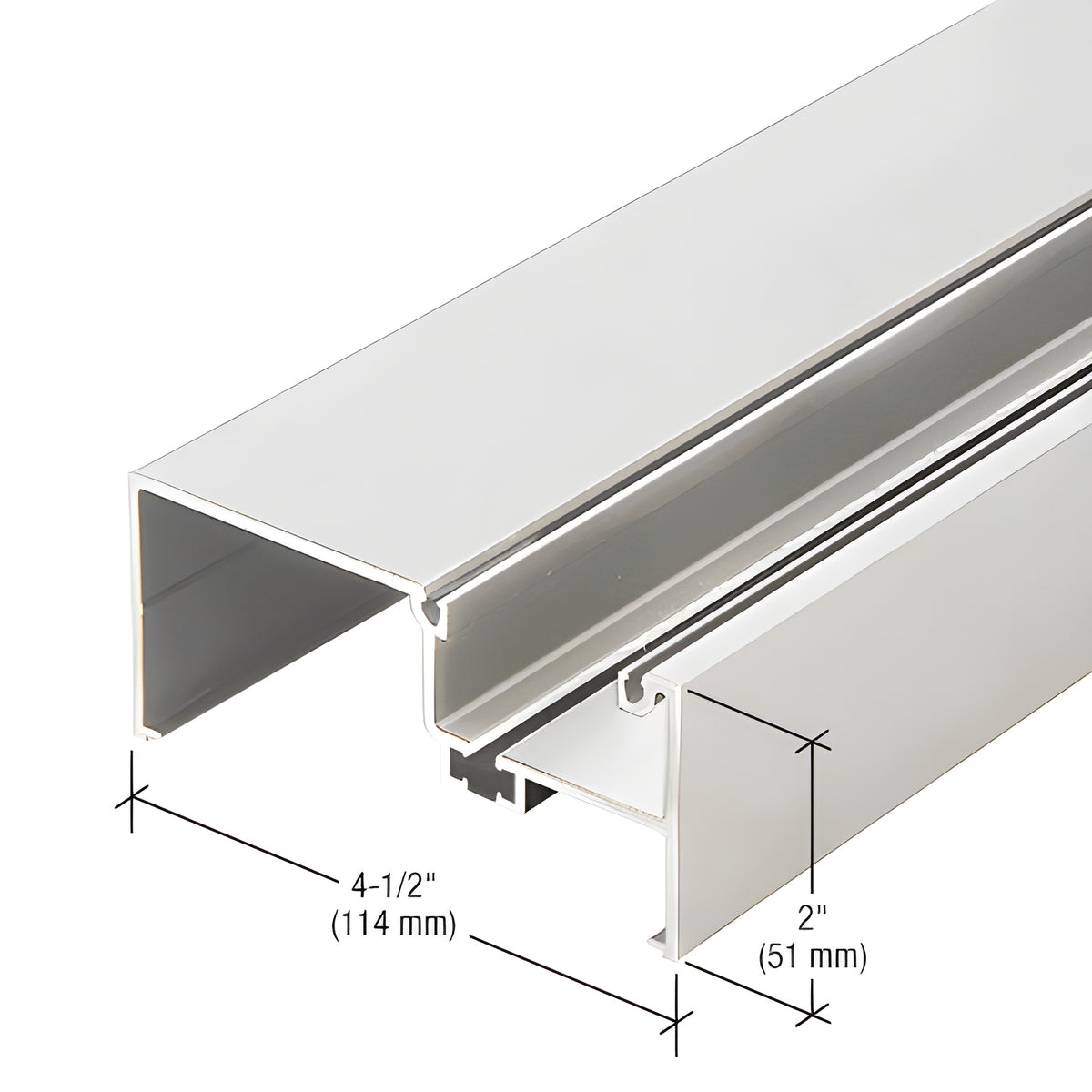 CRL-U.S. Aluminum Clear Anodized Open Back Vertical Mullion, Thermally Improved - 24'-2"