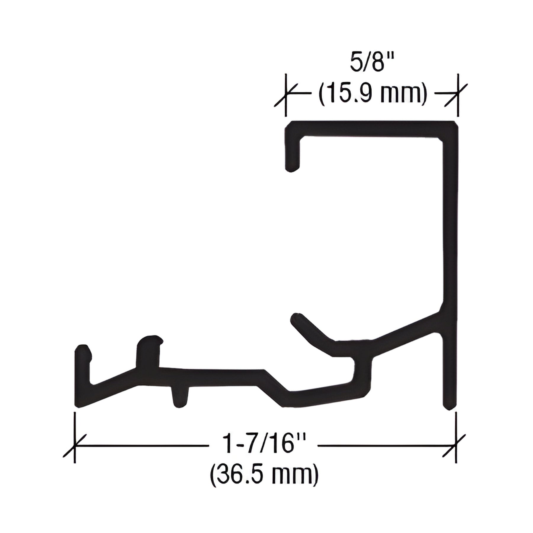 CRL-U.S. Aluminum Clear Anodized S010 Sash Gutter for 1/4" Glazing - 24'-2"