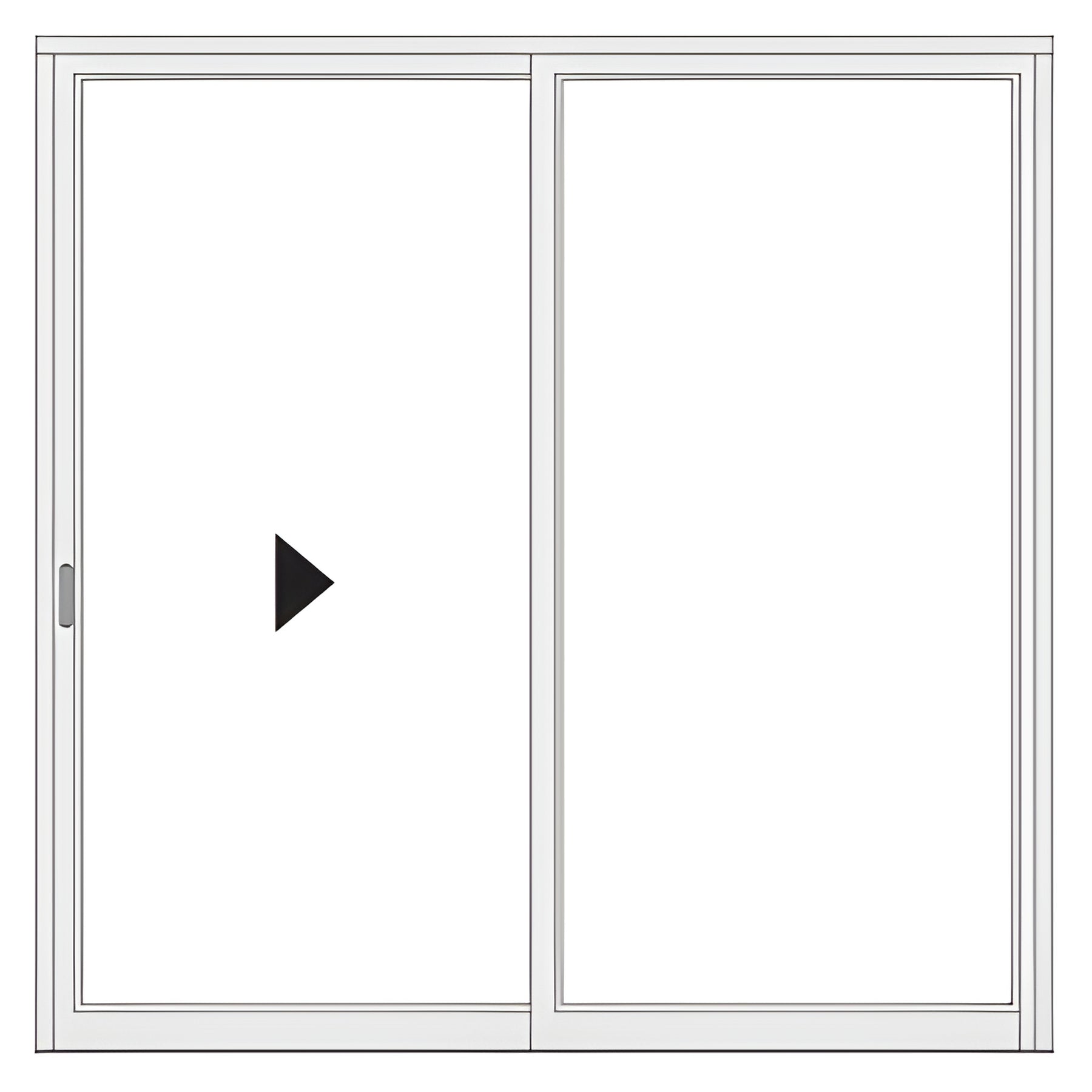 CRL-U.S. Aluminum Clear Anodized Series 2000 Custom Multi-Panel 48" x 96" Narrow Stile Sliding Entrance Door