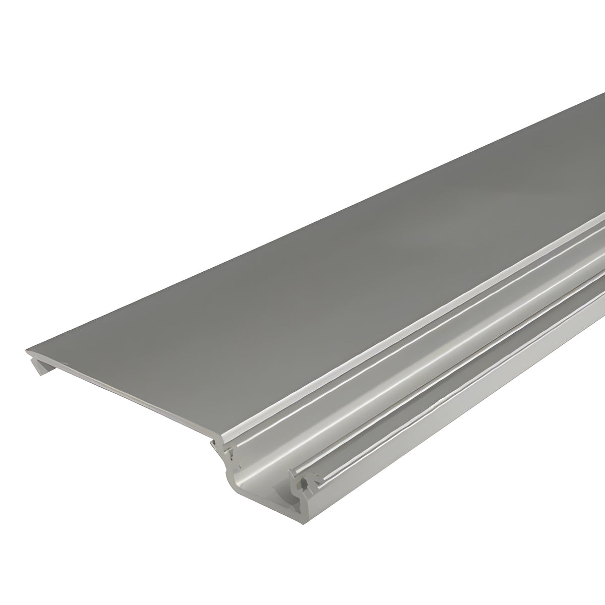 CRL-U.S. Aluminum Clear Anodized Shallow Pocket Vertical Insert for 1/4" Glazing - 24'-2"
