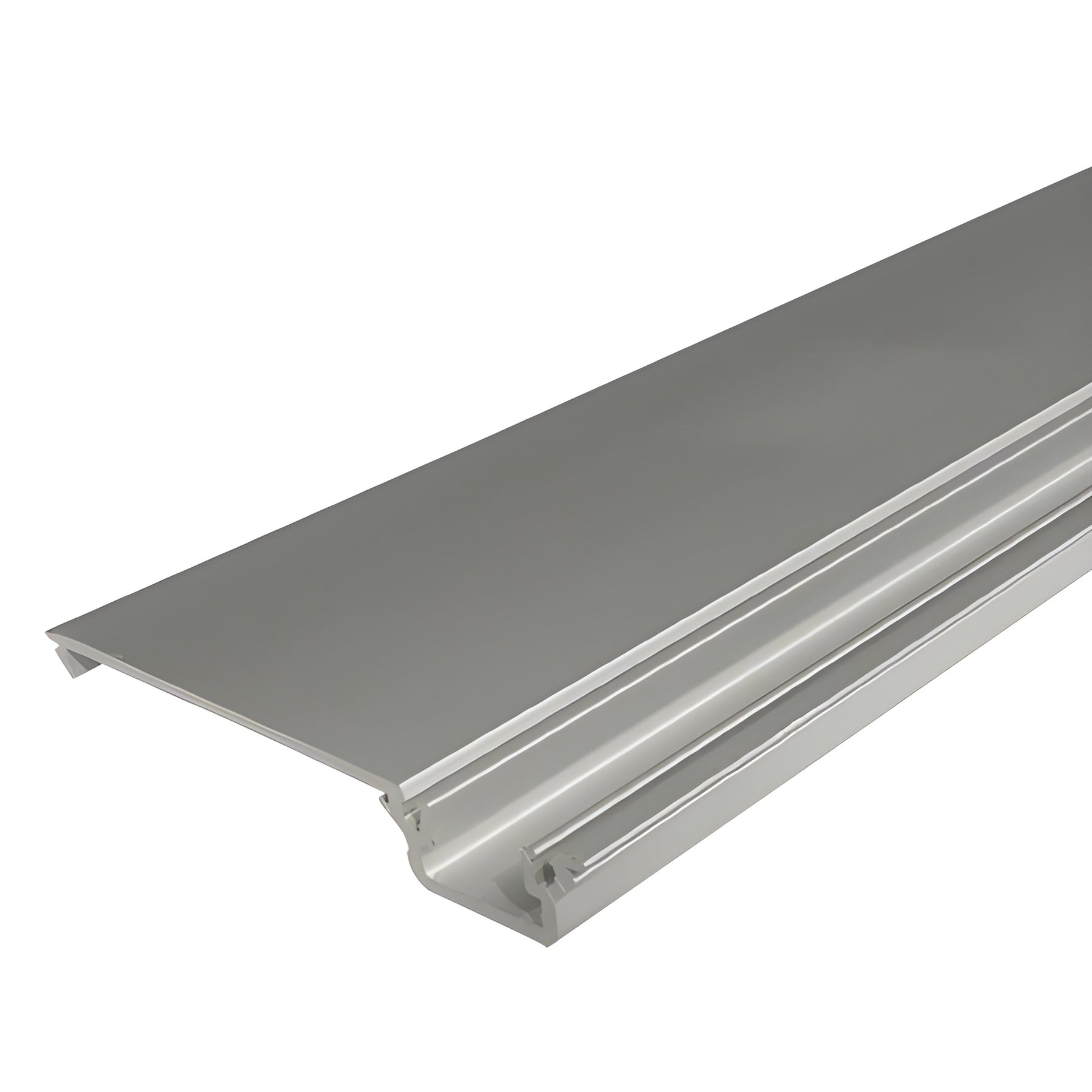 CRL-U.S. Aluminum Clear Anodized Shallow Pocket Vertical Insert for 1/4" Glazing - 24'-2"