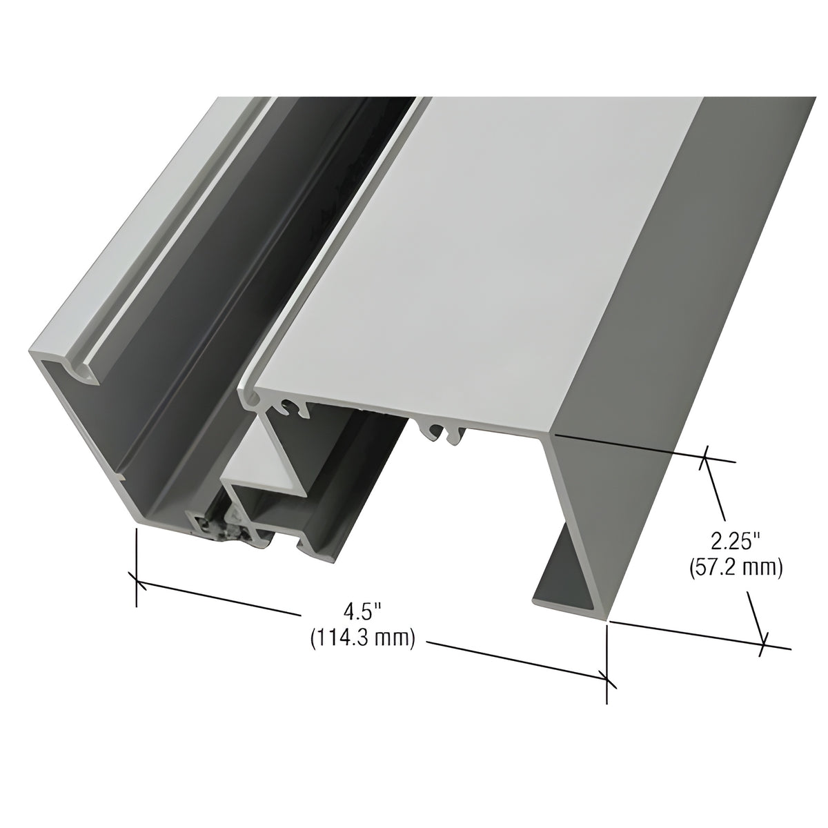 CRL-U.S. Aluminum Clear Anodized Sill for 1" Glazing 2-1/4" x 4-1/2", Thermally Improved - 24'-2"