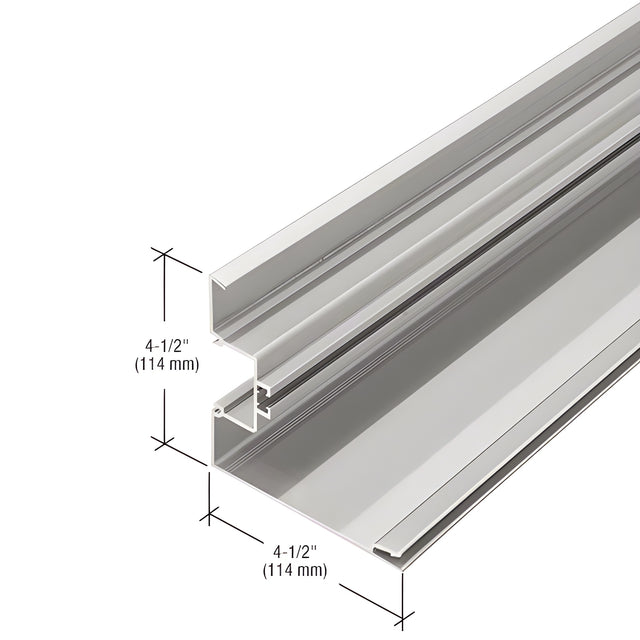 CRL-U.S. Aluminum Clear Anodized Single Pocket Corner Post Half Section - 24'-2"
