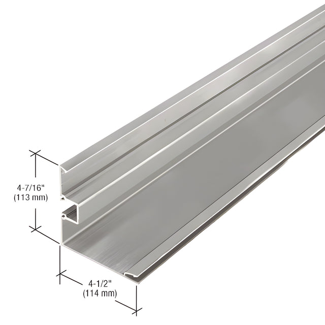 CRL-U.S. Aluminum Clear Anodized Single Pocket Corner Post Half Section - 24'-2"