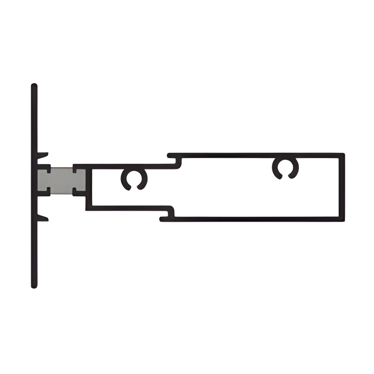 CRL-U.S. Aluminum Clear Anodized Tubular Horizontal Mullion - 24-2"