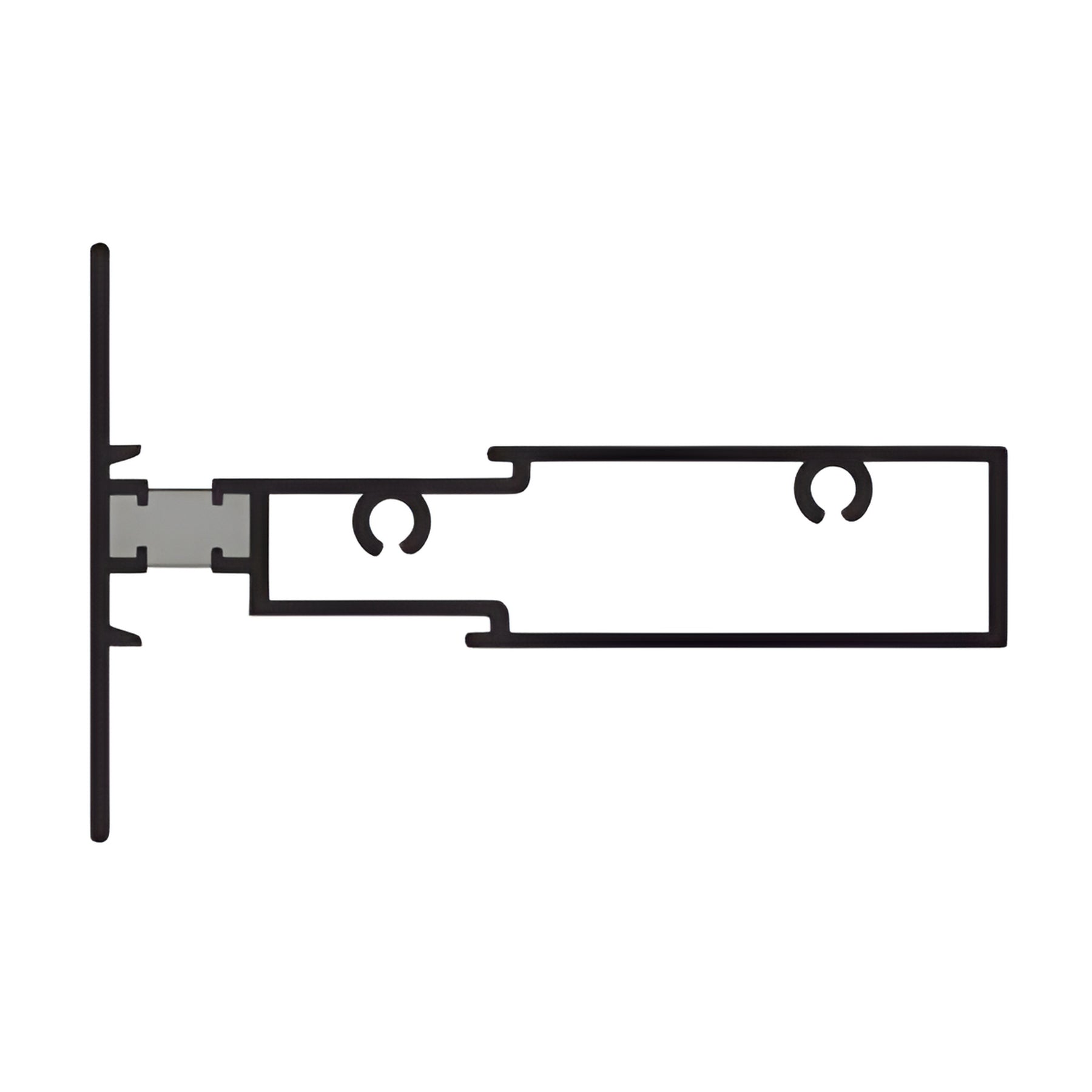 CRL-U.S. Aluminum Clear Anodized Tubular Horizontal Mullion - 24-2"