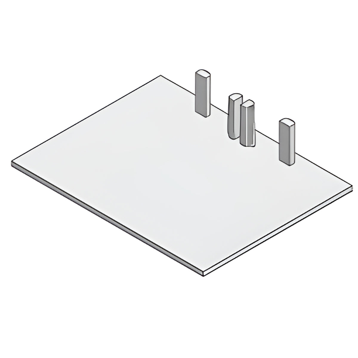 CRL-U.S. Aluminum Closure Plate for Vertical Mullion with 2" Triple Glazing- 50/Pk
