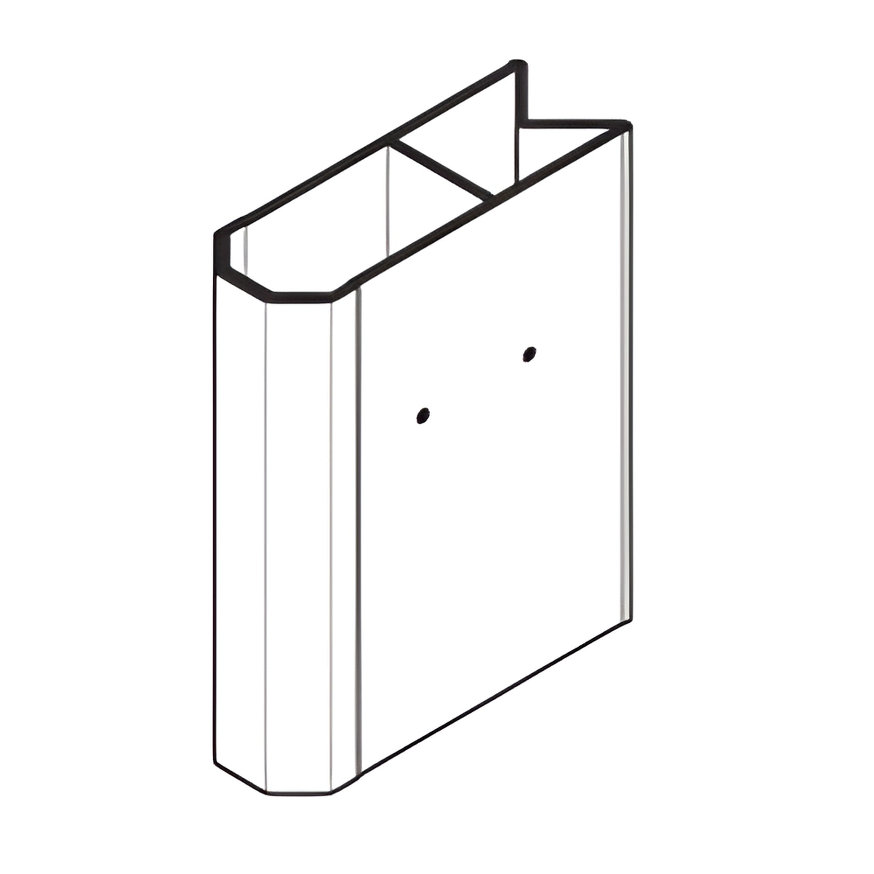 CRL-U.S. Aluminum Corner Mullion 8" Splice Sleeve- 5/Pk