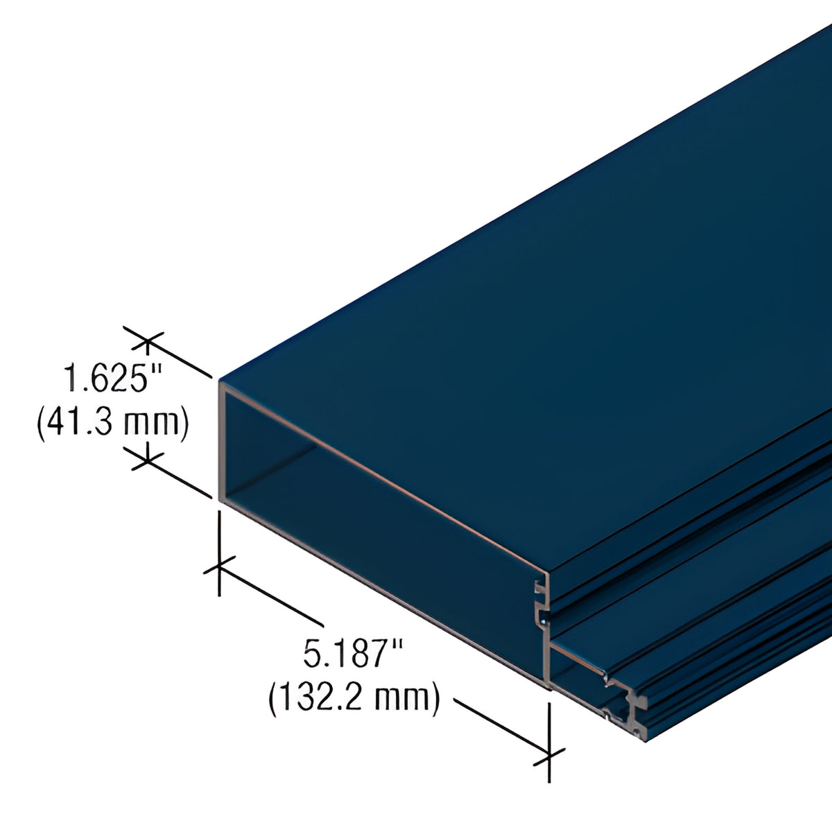 CRL-U.S. Aluminum Custom KYNAR® Paint 5-1/4" Stacked Horizontal Mullion for StormWall XL
