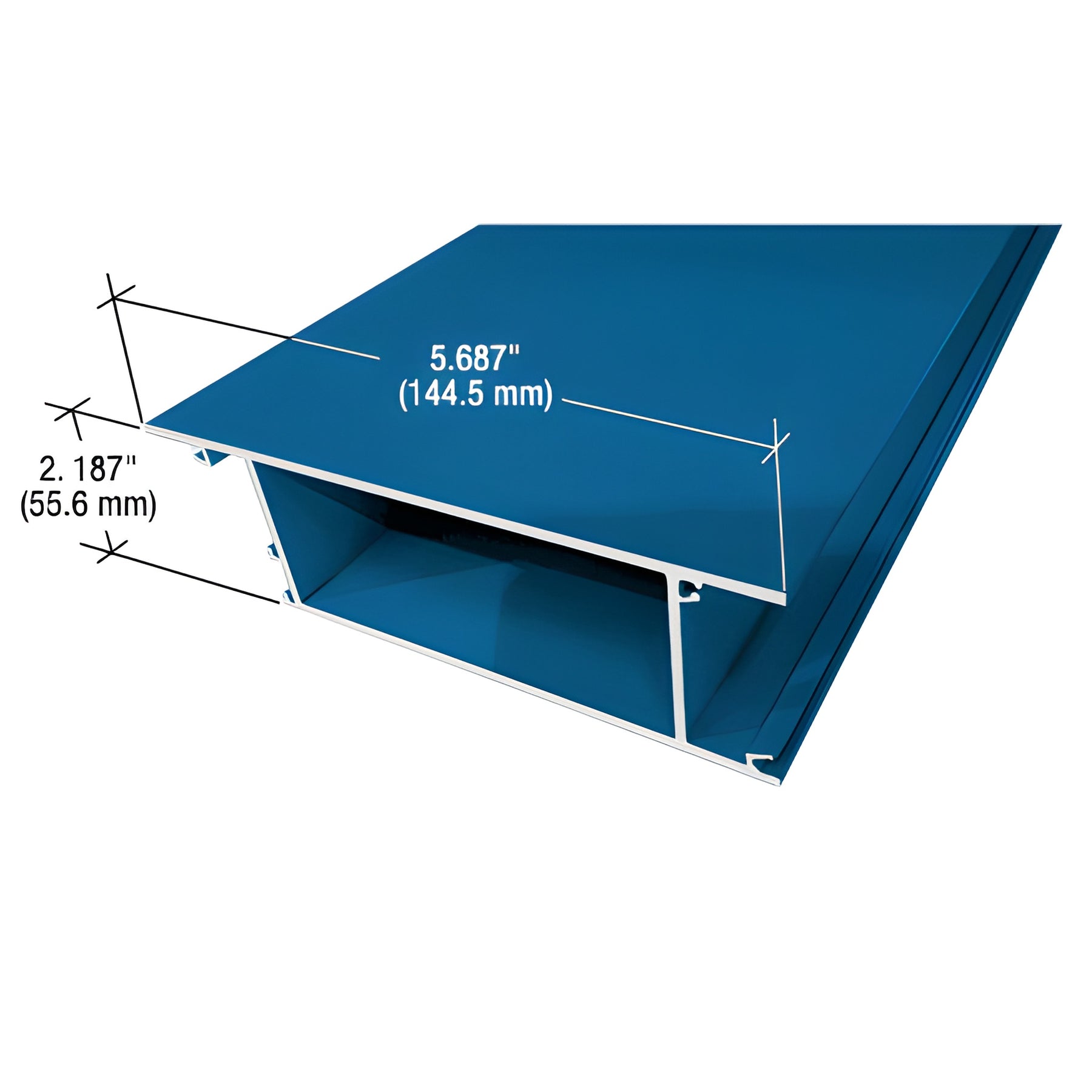 CRL-U.S. Aluminum Custom KYNAR® Paint 5-11/16" Top Door Rail for 1-5/16" Glass - 21'0