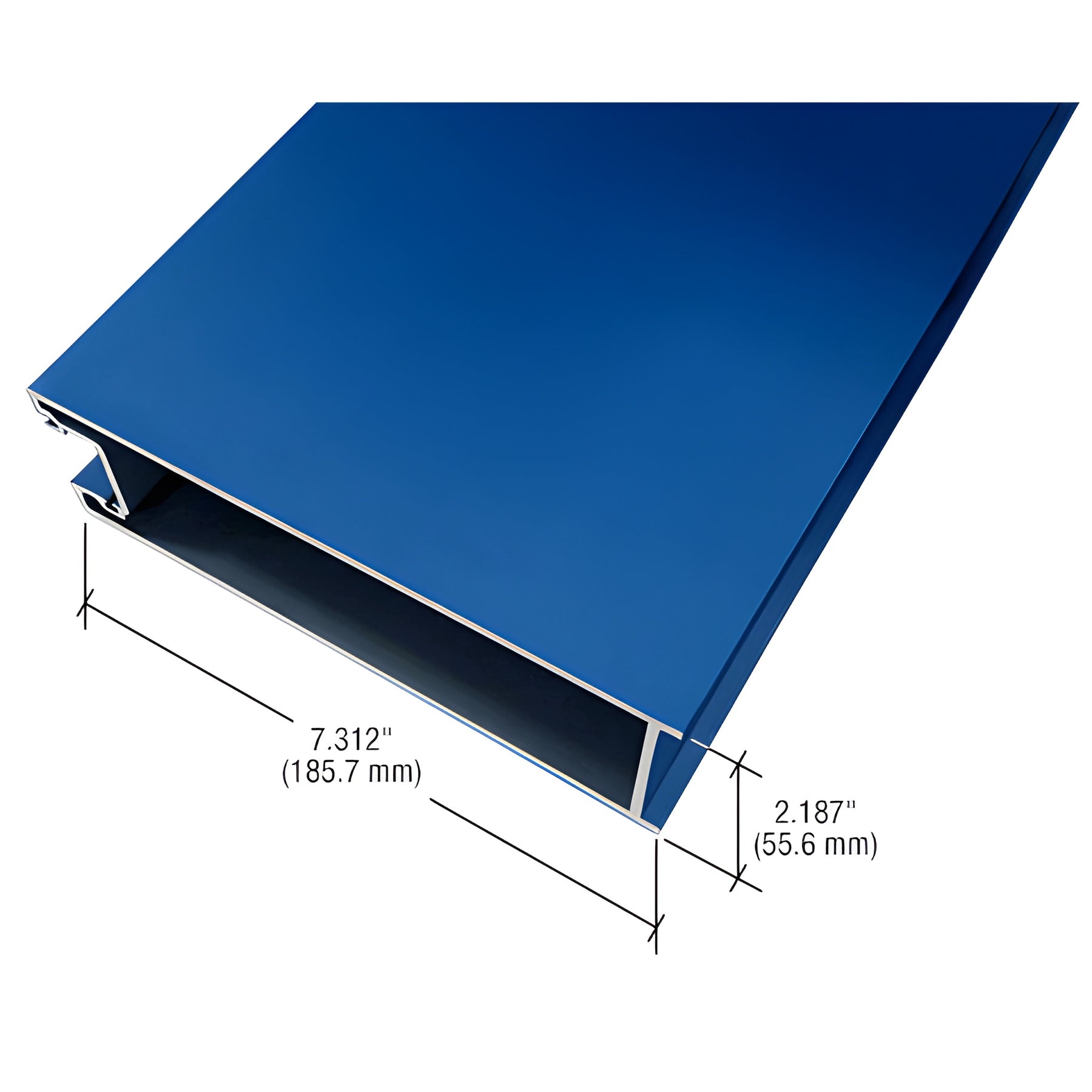 CRL-U.S. Aluminum Custom KYNAR® Paint 7-5/16" Bottom Rail IG500 Door for 9/16" Glazing - 21'