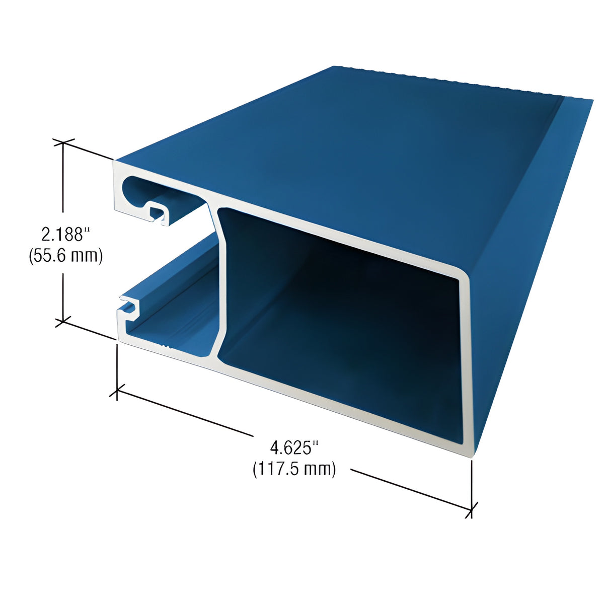CRL-U.S. Aluminum Custom KYNAR® Paint Beveled Door Stile for 9/16" Glass - 21'-2"