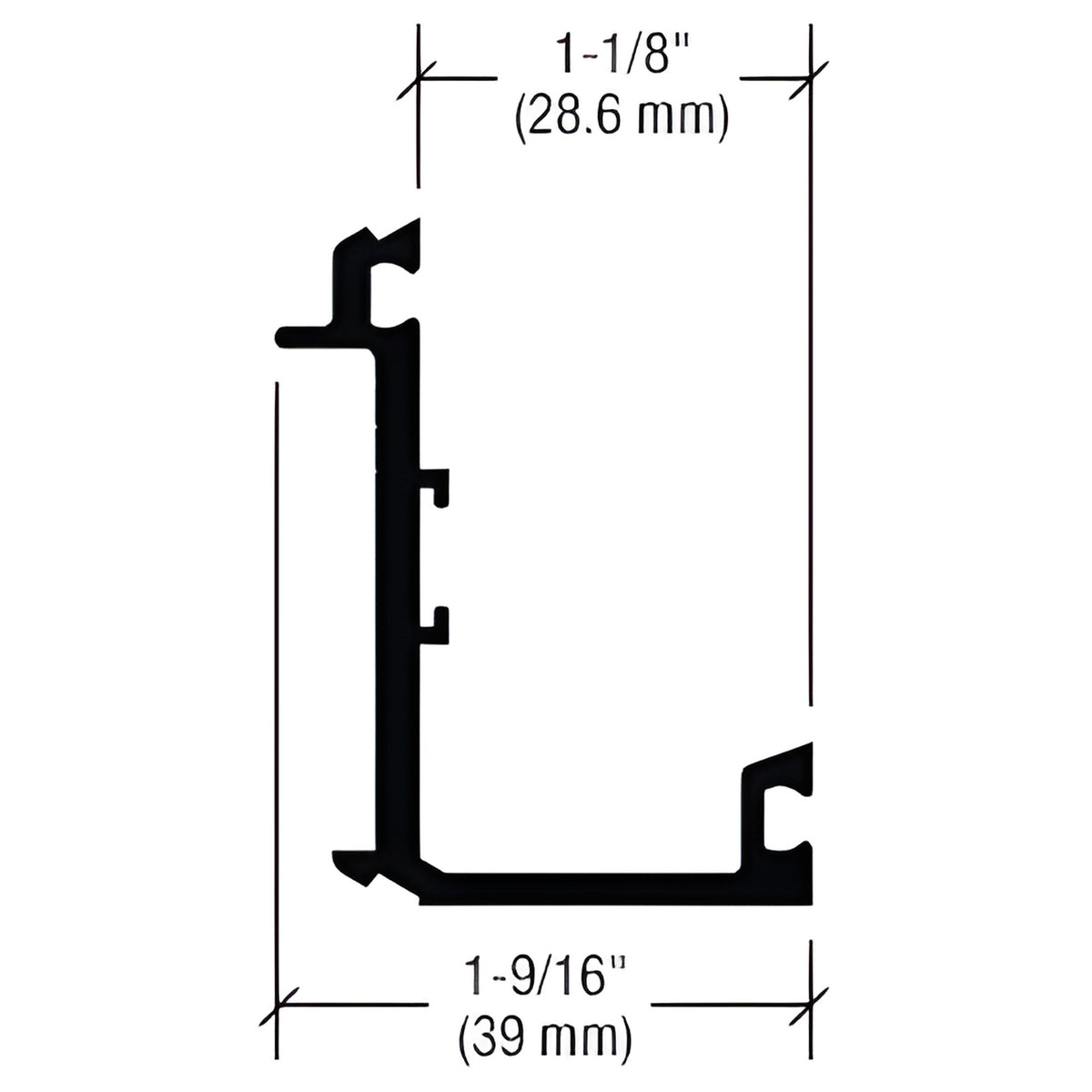 CRL-U.S. Aluminum Custom Paint Perimeter Pressure Bar - 24'-2"