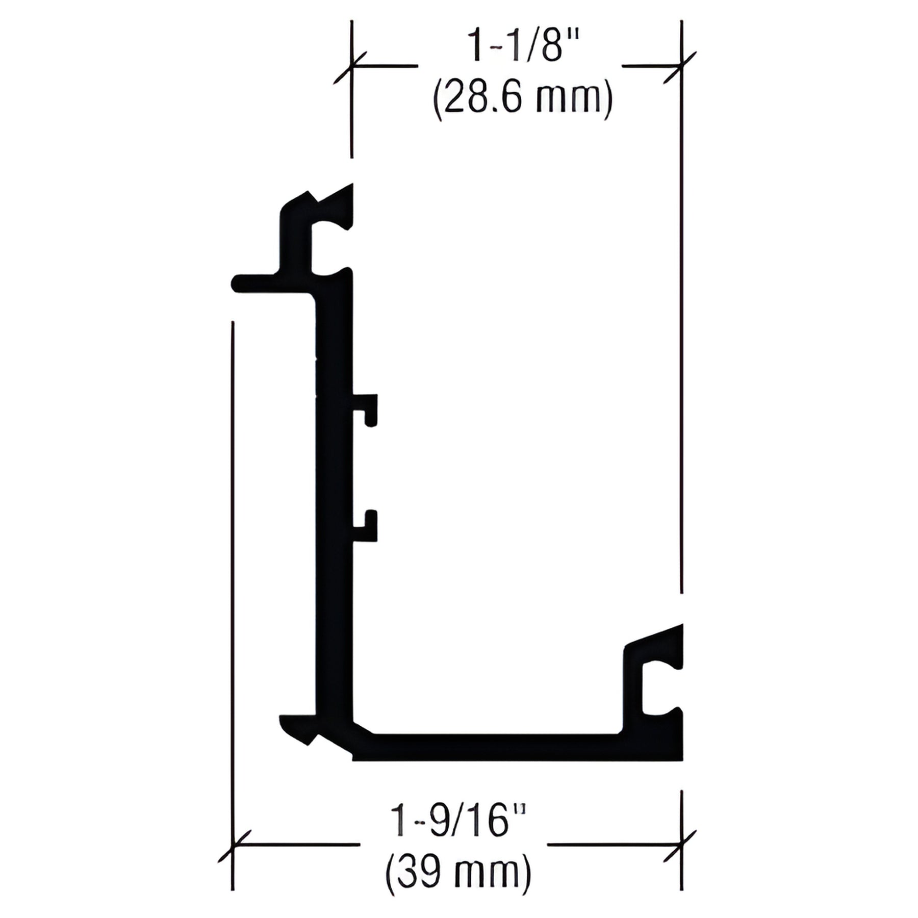 CRL-U.S. Aluminum Custom Paint Perimeter Pressure Bar - 24'-2"