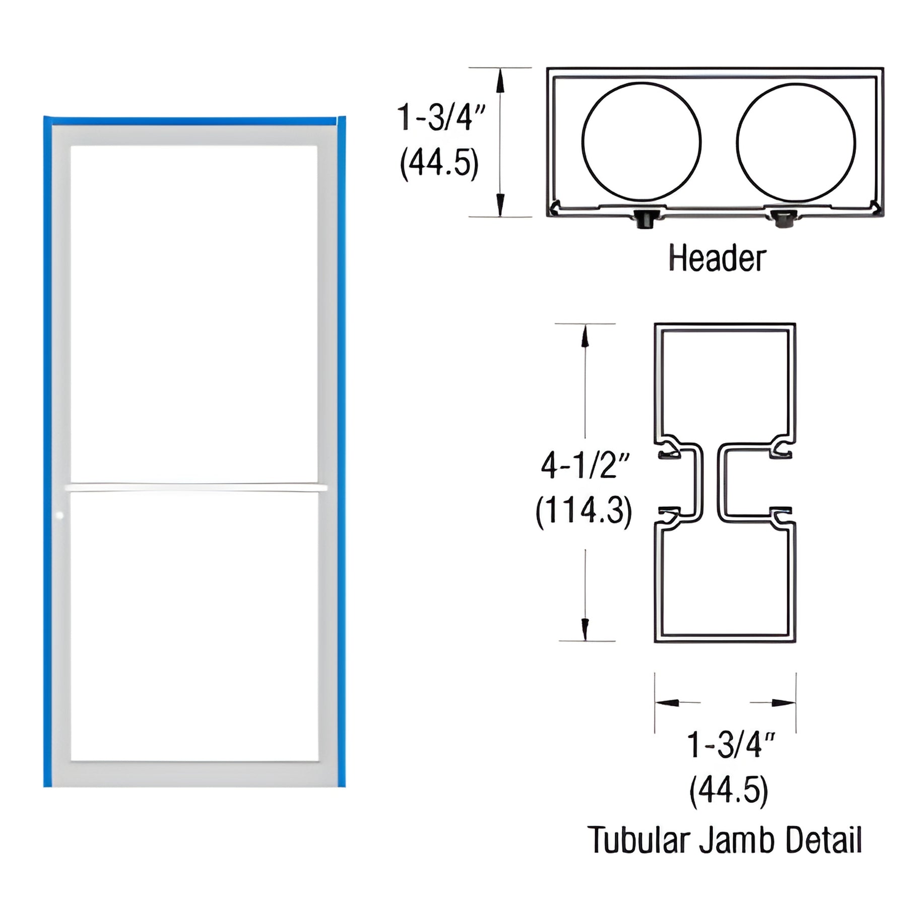 CRL-U.S. Aluminum Custom Sized Custom Paint Series 450 Tubular Center Hung Pivot Up and Over Frame Complete (1F)